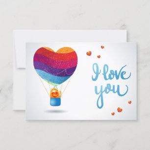 Convite Gato e Balão de Amor