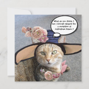 CONVITE GATO ELEGANTE, CHAPÉU GRANDE DIVA E FESTA DE ANIV