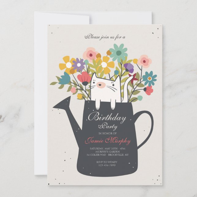 Convite Gato Em Uma Água Pode Convidar (Frente)