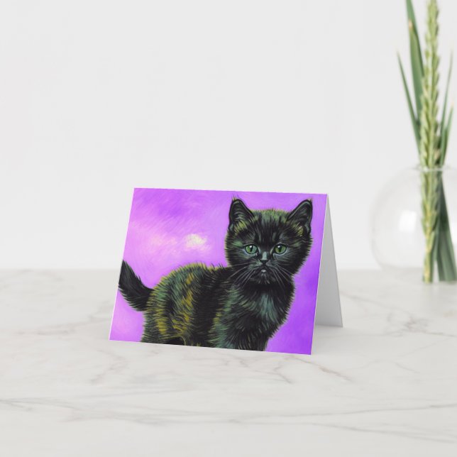 Convite Gato Estilo Van Gogh (Frente)