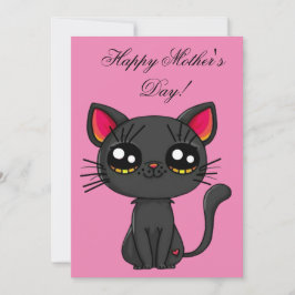 Convite Gato Feliz Dia das Mães