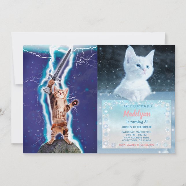 Convite Gato guerreiro trovão (Frente)