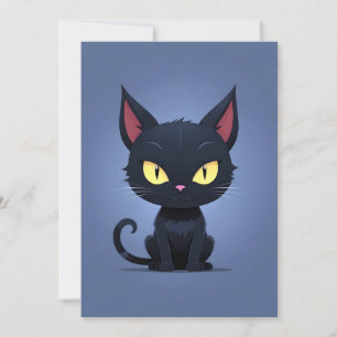 Convite Gato Halloween Bela Cartografia Animal Engraçada A