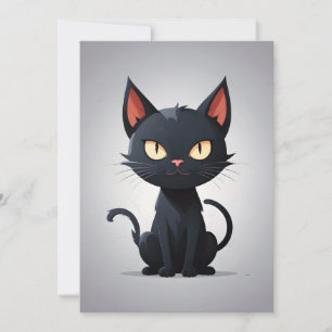 Convite Gato Halloween Bela Cartografia Animal Engraçada A
