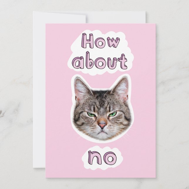 Convite Gato irritado (Frente)