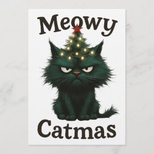 Convite Gato Meowy Catmas Mal-humorado