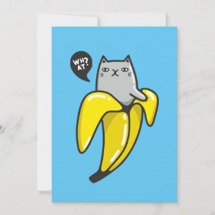 Convite Gato na banana