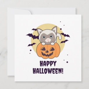 Convite Gato No Abobora Doce Gatos Feliz Halloween