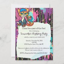 Gato Retro da Rua, Boné e Tênis| Engraçado