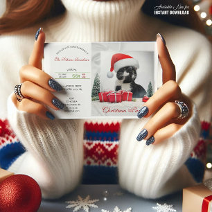 Convite Gato Sarcástico Engraçado Festa de Natal Santas