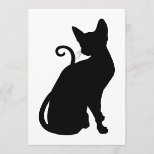 Convite Gato Silhouette