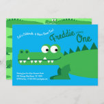 Convite Gator Alligator Crocodile Kids - primeiro aniversa<br><div class="desc">Estes convites de festas de aniversários bonitinhos e coloridos de gator são perfeitos para a celebração de um primeiro aniversario infantil! Personalize o texto para torná-lo seu. O olhar e a sensação modernos é a forma perfeita de celebrar o seu pequeno que ama crocodilos e jacarés no seu primeiro aniversário!...</div>