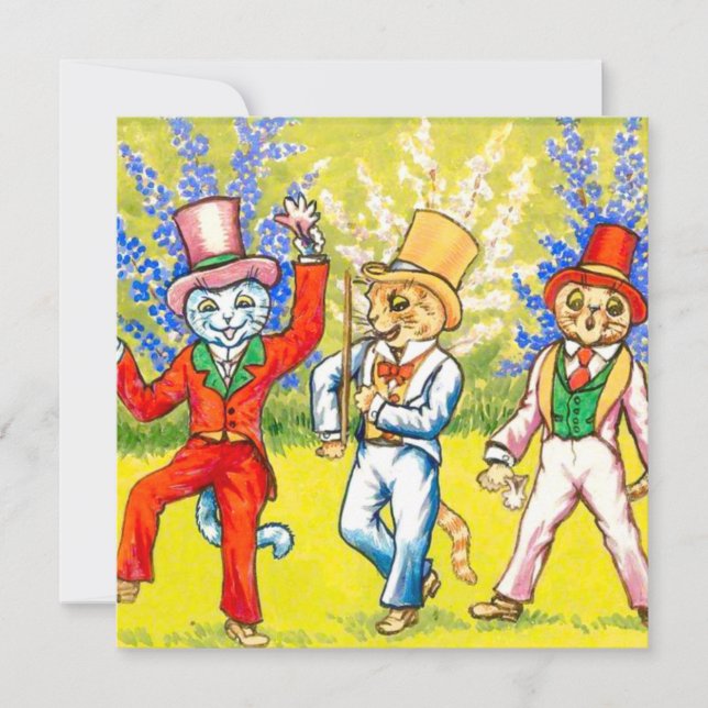 Convite Gatos Dançantes (Frente)