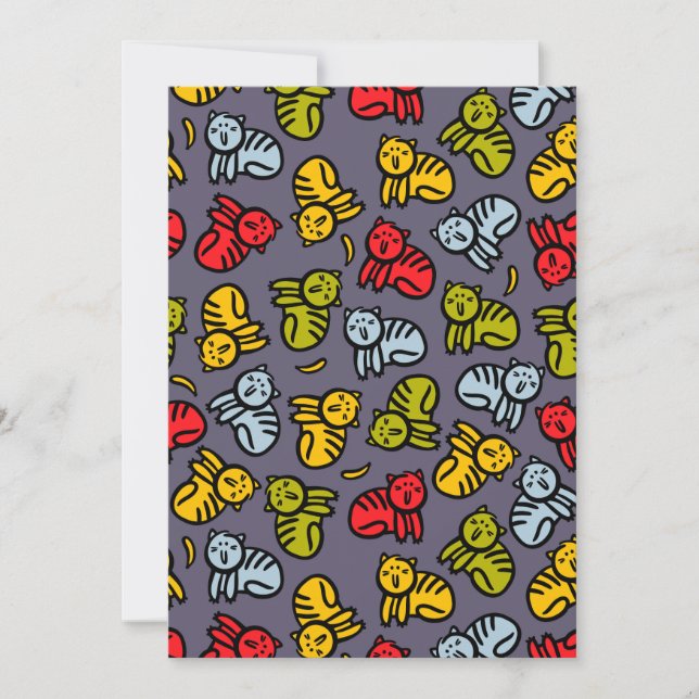 Convite Gatos e bananas (Frente)