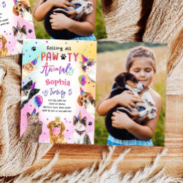 Convite Gatos e Cachorros Festa Puppy Festa Pawty Aniversá