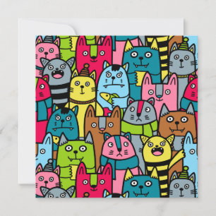 Convite Gatos e gatinhos