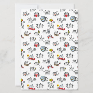 Convite Gatos engraçados, leite e magia.