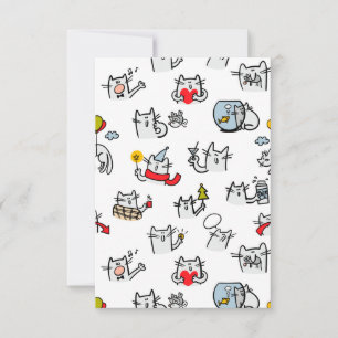 Convite Gatos engraçados, leite e magia.