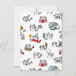 Convite Gatos engraçados, leite e magia.