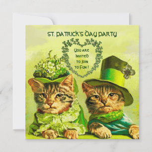 CONVITE GATOS IRLANDESES À ANTIGA, FESTA DO DIA DE SÃO PAT
