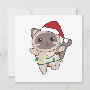 Convite Gatos Natal Inverno Animais Gatos