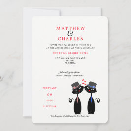 Convite Gatos Negros Gatos Negros Gafos-Gafos, Casados, LG