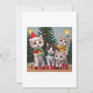 Convite Gatos no Natal