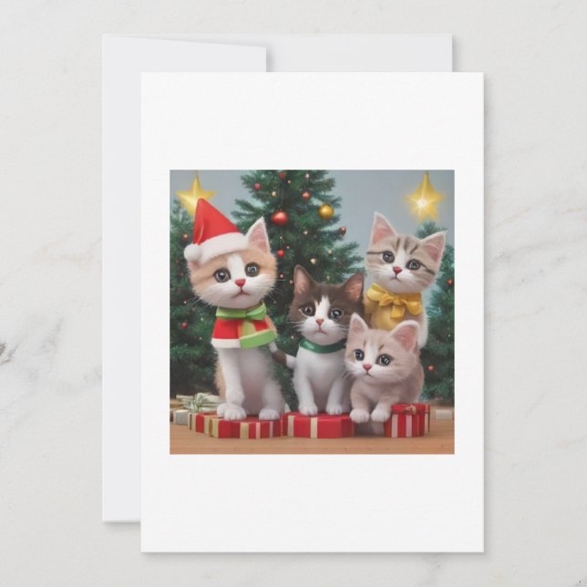 Convite Gatos no Natal (Frente)