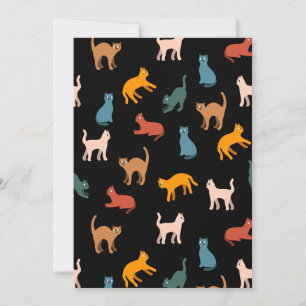 Convite Gatos no preto