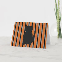 Gatos preto de silhuetas no Halloween e Rico