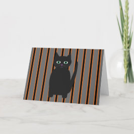 Convite Gatos pretos divertidos e elegantes de Halloween