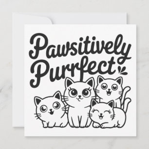 Convite Gatos Puros Pawsivitivamente