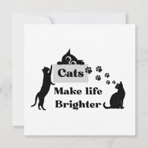 Convite Gatos Tornam a Vida Mais Brilhante