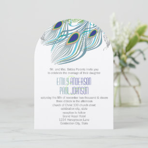 Convite Gatsby Boho Vintage Peacock Lovebird dos Anos 20 R