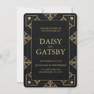 Convite Gatsby de Excelente Personalizado Salvar a Data