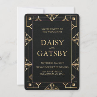 Convite Gatsby de Excelente Personalizado Salvar a Data