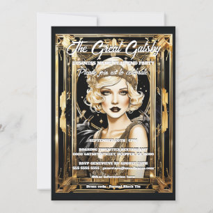 Convite Gatsby do excelente por moça blonde de 1920