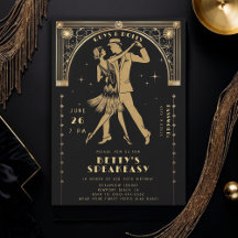 Gatsby Flapper Speakeasy Roaring 20s Deco Birthday