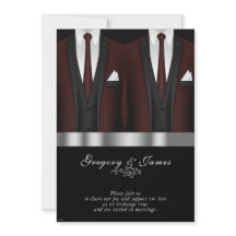 Gay Burgundy Tuxedo Silver Black