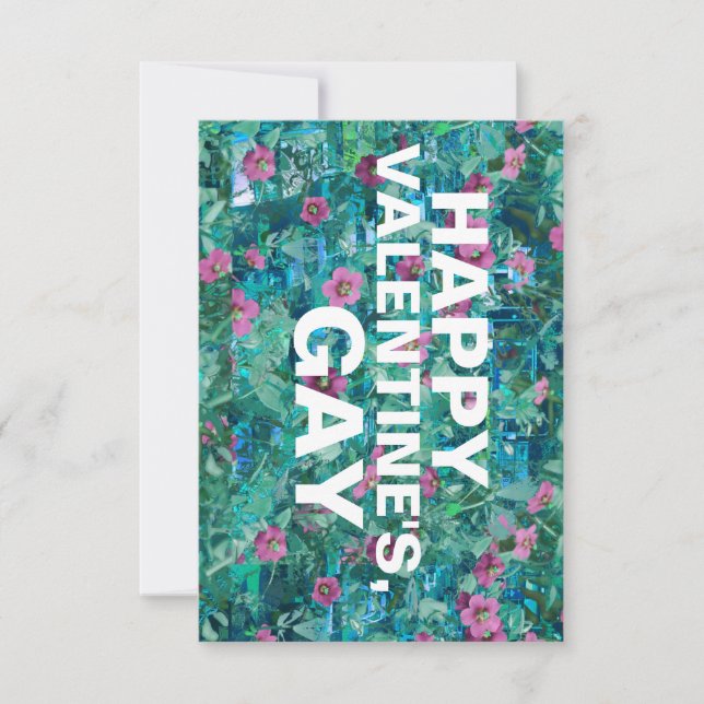 Convite gay de dias de os namorados felizes (Frente)