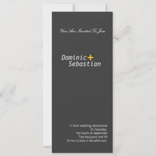 Convite Gay de Elegância Simples Moderna