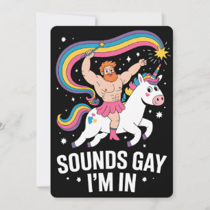 Convite Gay de som Estou Vestindo saia Unicorn LGBTQ