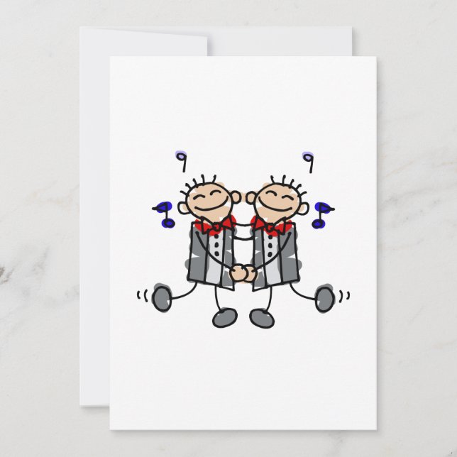 Convite Gay Grooms primeira dança (Frente)