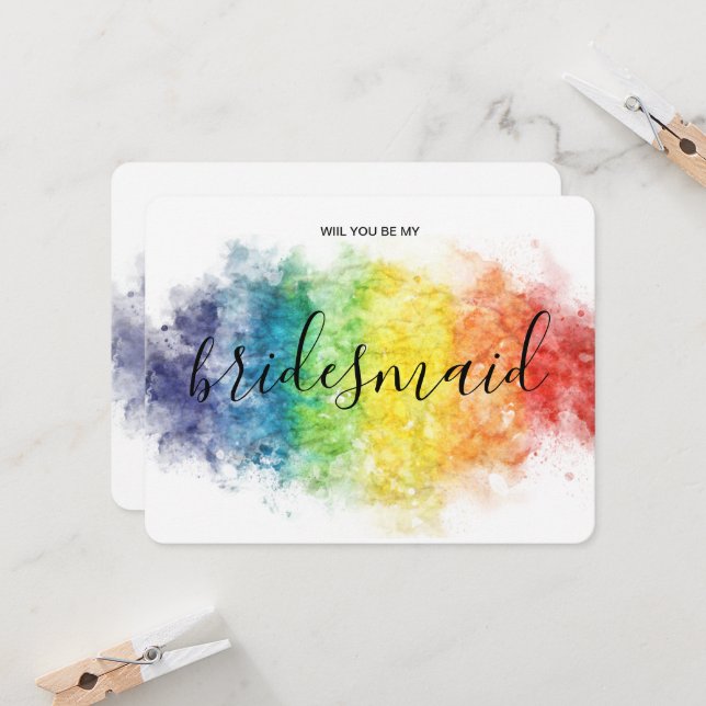 Convite gay LGBT lésbica arco-íris (Frente/Verso In Situ)