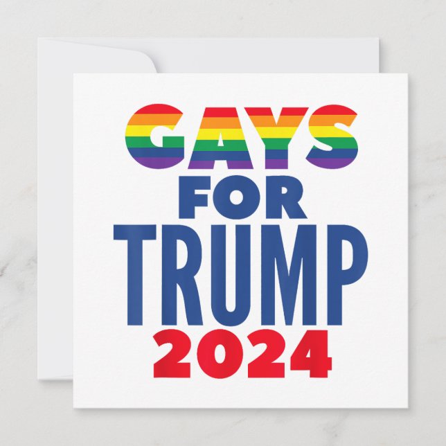 Convite Gay Para A Eleição De Trump 2024 (Frente)