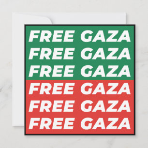 Convite Gaza Livre - Cores da Bandeira da Palestina