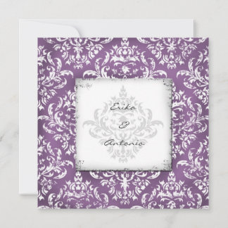 Convite GC| Erika Vintage Damask-EggPlant