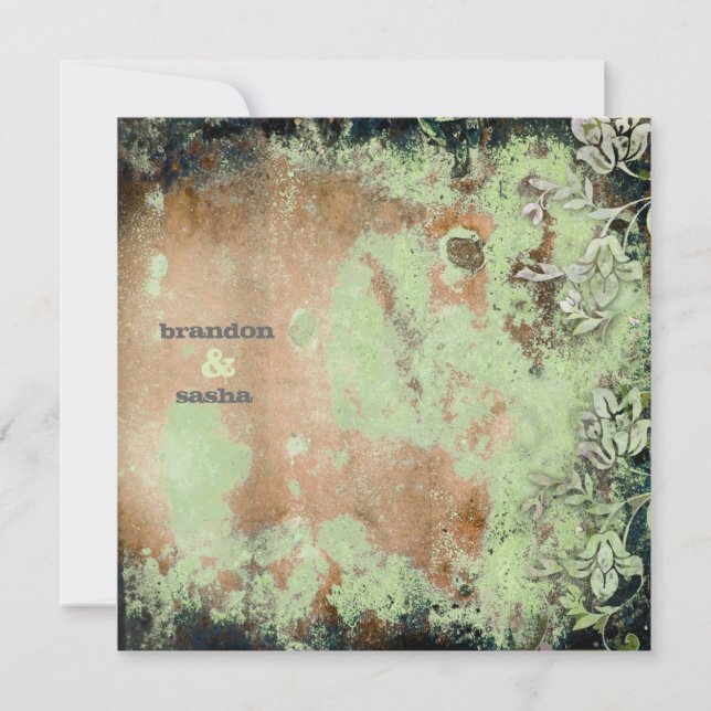 Convite GC| Flor Limão Lusciosamente RústicaMetálico Ouro (Frente)