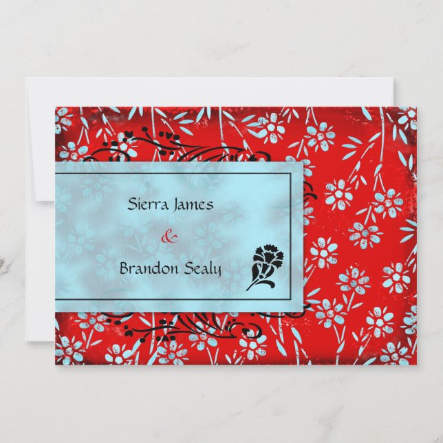 Convite GC| Instituto Ruby Red & Turquoise Garden (Frente)
