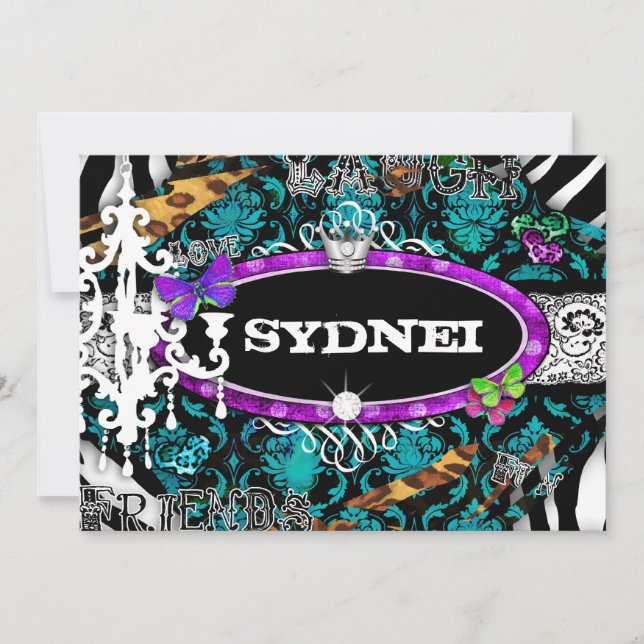 Convite GC | Miss Diversão n' Rico Ultimate Blue (Frente)